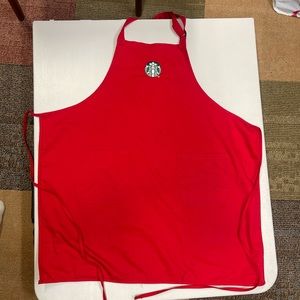 Red Starbucks apron